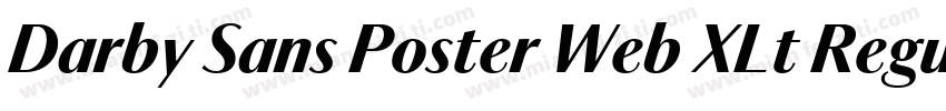 Darby Sans Poster Web XLt Regular字体转换